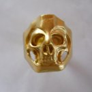 14k Skeleton Solid Yellow Gold  Bikers Ring NEW