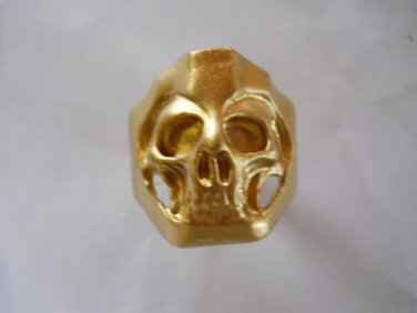 14k Skeleton Solid Yellow Gold  Bikers Ring NEW