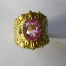 14k Wide Mounting For Large Oval Stone Ring,Yellow Gold Free Shipping