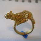 14k Solid Yellow Gold Leopard Ring NEW