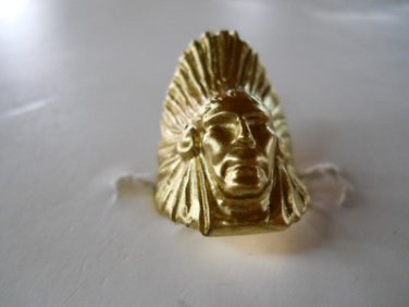 14k Solid Yellow Gold  Native American  Ring NEW
