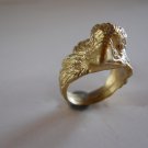14k American Bald Eagle Ring Large Size Solid Yellow Gold NEW