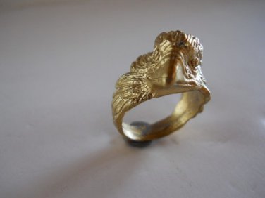 14k American Bald Eagle Ring Large Size Solid Yellow Gold NEW