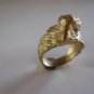 14k American Bald Eagle Ring Large Size Solid Yellow Gold NEW