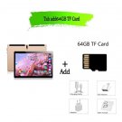 Tablets PC 10.1 " Gold color +  64GB TF Card Phone Call 3g 4g LTE Octa Core GPS WiFi Bluetooth