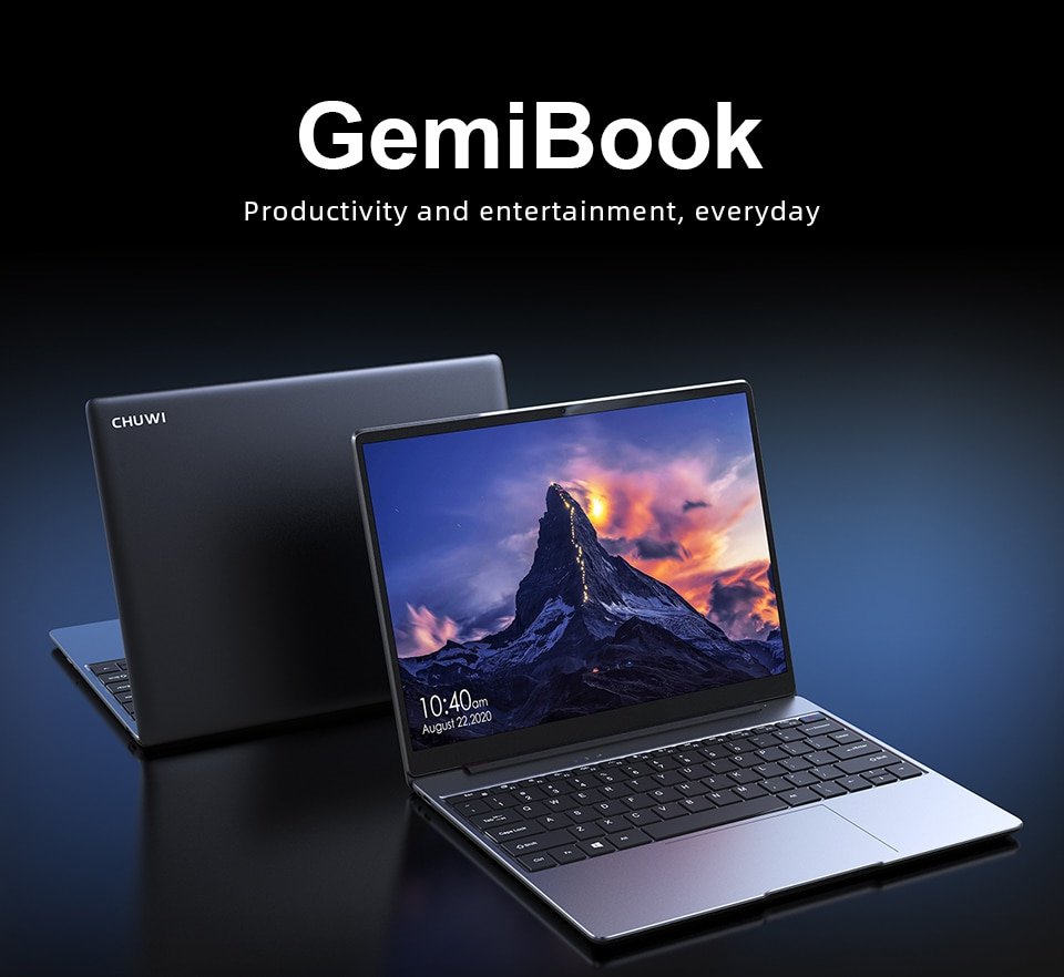 Laptop CHUWI GemiBook 13" + HandBag 2K IPS Screen 12GB Ram 256GB SSD Intel Celeron Windows 10