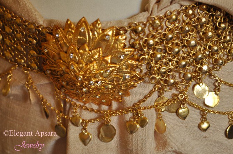 Khmer Cambodian Gold Wedding Jewelry Belt Rachana Khmer Boran Khsae