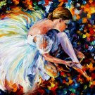 BALLERINA -  Original Oil Painting On Canvas By Leonid Afremov -  Size 36"x 30"
