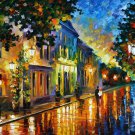 ON THE WAY TO MORNING -  Original Oil Painting On Canvas By Leonid Afremov -  Size 40"x 30"