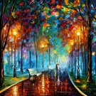 MISTY MOOD -  Original Oil Painting On Canvas By Leonid Afremov -  Size 30"x 40"