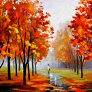 PINK FOG  -  Original Oil Painting On Canvas By Leonid Afremov -  Size 40"x 30"