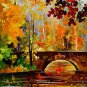 THE LINK TO AUTUMN -  Original Oil Painting On Canvas By Leonid Afremov -  Size 30"x 24"