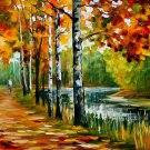 ENDLESS SUMMER -  Original Oil Painting On Canvas By Leonid Afremov -  Size 36"x 24"
