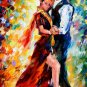 ROMANTIC TANGO -  Original Oil Painting On Canvas By Leonid Afremov -  Size 36"x 24"