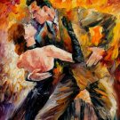 CLASSICAL TANGO -  Original Oil Painting On Canvas By Leonid Afremov -  Size 24"x 30"
