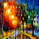 FAREWELL TO AUTUMN -  Original Oil Painting On Canvas By Leonid Afremov -  Size 36"x 30"