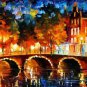 Afremov AMSTERDAM ONE OF A KIND ORIGINAL OIL PAINTING DIRECTLY FROM THE ARTIST