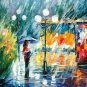 Afremov TROLLEY WALL ART DECOR OIL PAINTING CANVAS DIRECTLY FROM THE ARTIST