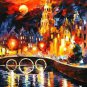 Afremov AMSTERDAM WALL ART DECOR OIL PAINTING CANVAS DIRECTLY FROM THE ARTIST