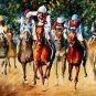 Afremov HORSE RACE WALL ART DECOR OIL PAINTING CANVAS DIRECTLY FROM THE ARTIST