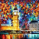 Big Ben, London — PALETTE KNIFE Oil Painting On Canvas By Leonid Afremov - Size: 40" x 30"
