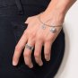Sterling Silver Paw Print Band with Unconditional Love Etched on the Inside