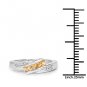 Citrine and White Topaz .925 Sterling Silver .43 Carat Ring