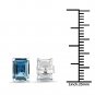 Sterling Silver 3.90 Carat Octagon Shaped London Blue Topaz Stud Earrings