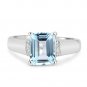 Sterling Silver 2.64 Carat Genuine Blue and White Topaz Ring