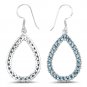 Sterling Silver 4.32 Carat Genuine London Blue Topaz Earrings