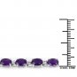 Amethyst Oval Genuine Sterling Silver 9.03 Carat Tennis Style 7.25 Inch Bracelet