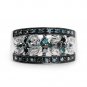 Sterling Silver 0.54 Carat Genuine Blue Diamond Ring