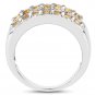 Sterling Silver3.08 Carat Genuine Citrine Cluster Ring