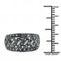 Sterling Silver 0.60 Carat Genuine Blue Diamond Cocktail Ring
