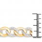 Sterling Silver 14KT Gold Plated 0.70 Carat Genuine White Diamond Link Bracelet