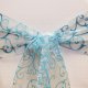 Flocking Organza Sash - Aqua