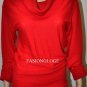$278 New BCBG Max Azria 100% Cashmere Gold Red Colw Neck Knit Sweater Dress S
