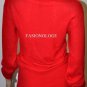$278 New BCBG Max Azria 100% Cashmere Gold Red Colw Neck Knit Sweater Dress S