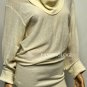 $278 New BCBG Max Azria 100% Cashmere Gold New Off White Knit Sweater Dress S