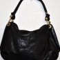 $429 New BCBG Max Azria Black Gold Hardware Leather Hand Shoulder Bag Purse OS L
