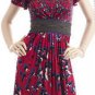 $158 New BCBG Max Azria Sangria Embellished Waistband Cocktail Party Dress S