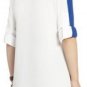 $158 New BCBG Max Azria "Alaine" White Combo Cocktail Party Top L