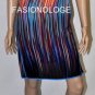$278 New BCBG Max Azria Teal Multi One Shoulder 100% Silk Shift Party Dress XXS