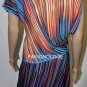 $278 New BCBG Max Azria Teal Multi One Shoulder 100% Silk Shift Party Dress XXS