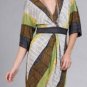 $178 New BCBG Max Azria Bright Celedon Print Jersey Cocktail Party Dress M