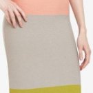 $158 New BCBG Max Azria "Scarlett" Blush Color Block  Bandage Power Skirt XS