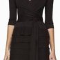 $278 New BCBG Max Azria Black Brown Wool Ruffle Tiered Sweater Dress NWT S