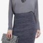 $178 New BCBG Max Azria "Slater" Medium Grey Bandage Power Skirt NWT S