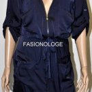$198 New BCBG Max Azria "Klee" Dark Midnight Satin Cargo Cocktail Party Dress M