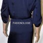 $198 New BCBG Max Azria "Klee" Dark Midnight Satin Cargo Cocktail Party Dress M